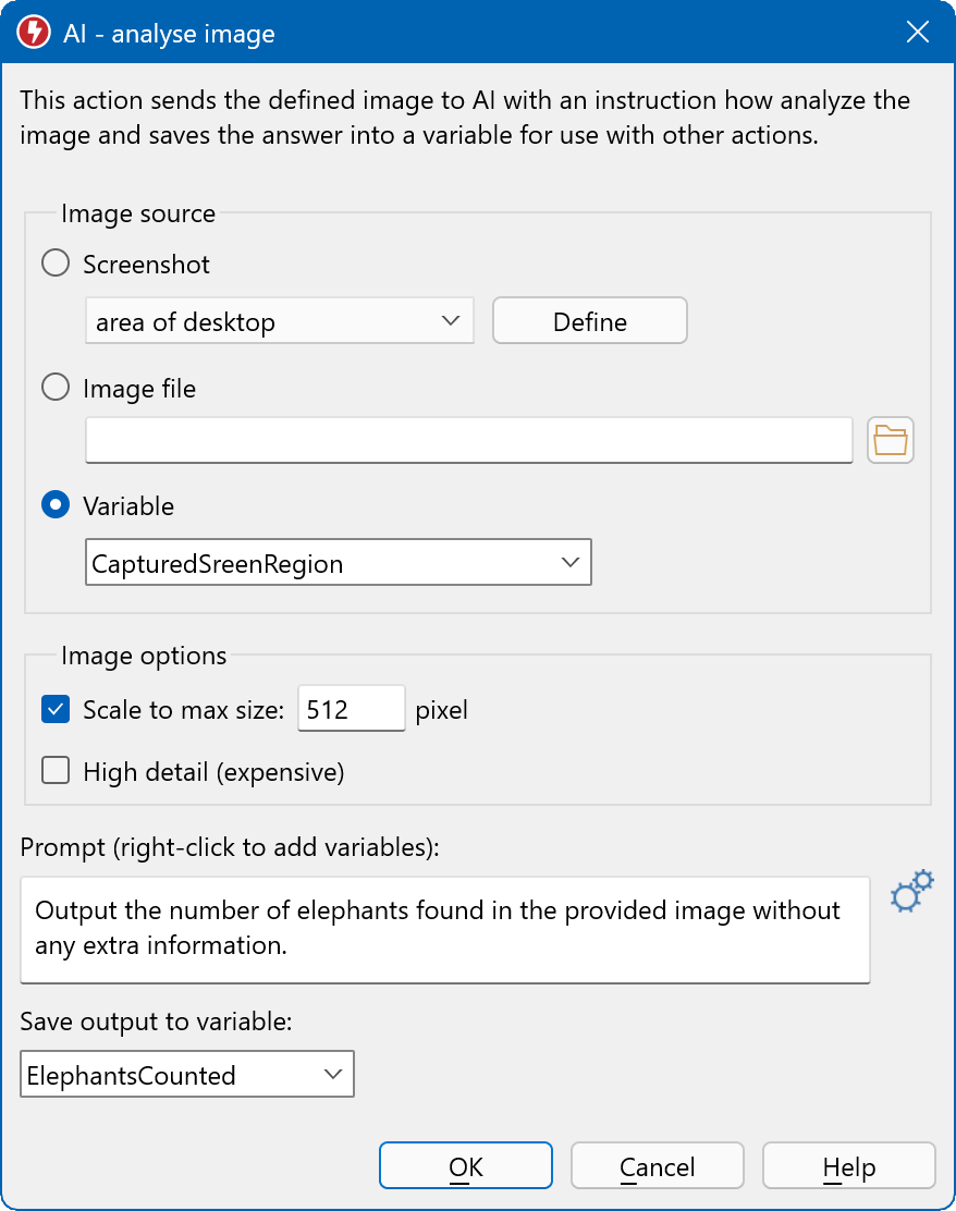Images can be analyzed by AI.